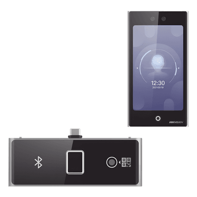Terminal de Control de Acceso Facial / Pantalla Táctil 7" / Wi-Fi / Huella, QR y Bluetooth / 10,000 Rostros / IP65 / Exterior DS-K1T673DWX/K HIKVISION