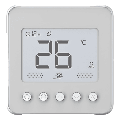 Termostato digital / Serie TF418 / Fan Coil 2-4 tuberías / 110 VCA / Ventilador 3 velocidades / Válvula On-Off / LCD TF418WN/S HONEYWELL HOME RESIDEO