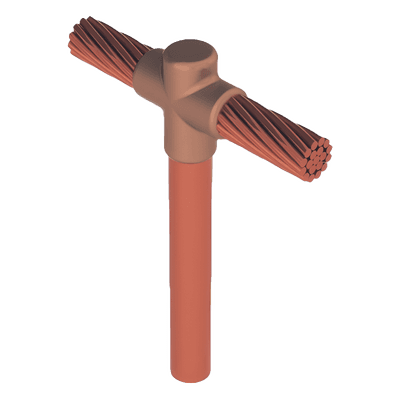 Molde para soldadura exotérmica / Conexión T / Varilla 5/8 in (15.9 mm) / Cable 2/0 AWG / Conductores perpendiculares TGM-CPV-5/8R-2/0 TOTAL GROUND