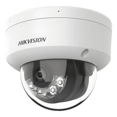Cámara Domo IP / 6 Megapixel / Dual Light 30 m (98.4 ft) IR + 20 m (65.6 ft) Luz Blanca / Lente 2.8 mm / 105° / AcuSense Lite / IP67 / PoE