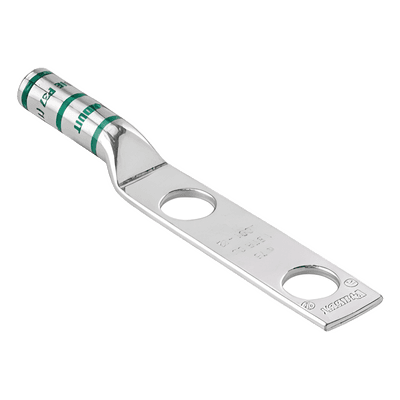 Terminal de Compresión / Cable 6 AWG / Doble Orificio 1/2 pulgada / Espaciado 44.5 mm (1.75 pulgada) / Barril Largo LCC6-12-L PANDUIT