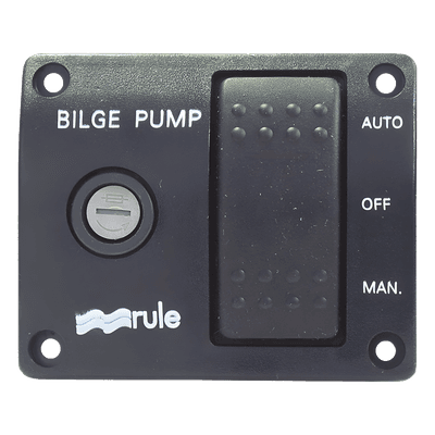 Switch de Panel / Control Manual 3 Posiciones / Portafusibles Integrado / Indicador LED Rojo / 73 mm x 60 mm / 0,07 kg 43 RULE