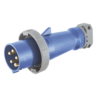 Clavija industrial / 30 A / 120/208 V CA / 4 polos 5 hilos / IP67 / 3 fases / #12-8 AWG HUB-HBL-530-P9W HUBBELL