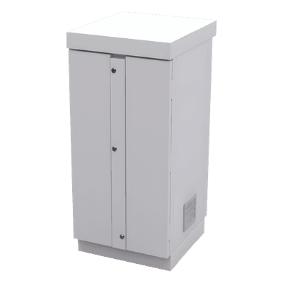 Gabinete de Seguridad / Capacidad 6 Baterías PL110D12 / Acero Galvanizado / Cierre con 2 Candados / Mesa Interior / Exterior IP / 52 kg / 775 x 755 x 558 mm