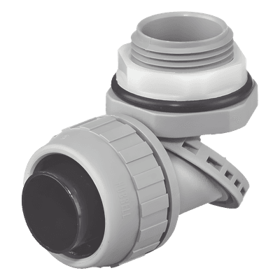 Conector Multi-Posición / Nylon / 1 in / Liquidtight Polytuff / Gris / -34 °C a +107 °C (-30 °F a +225 °F) HUB-PS1009-NGY HUBBELL