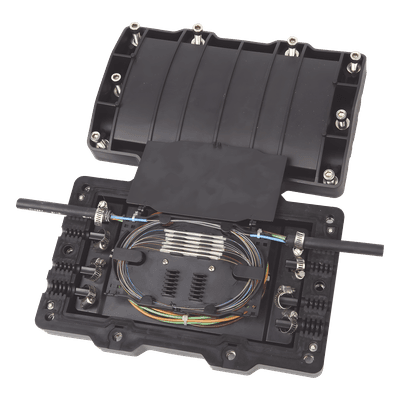 Caja de Distribución de Fibra Óptica Horizontal / 48 Empalmes / IP68 / 0.92 x 0.59 x 0.28 ft FITOSC320-H8 FIBERHOME