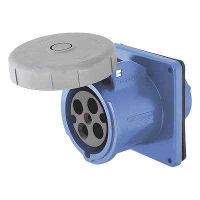 Receptáculo Hembra Pin and Sleeve / Trifásico 60 A / 250 VCA / 3 Polos 4 Hilos / IP67 / Grado Industrial HUB-HBL-460-R9W HUBBELL