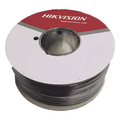 Cable Coaxial Siames Mini RG59 + Alimentación / 90 m (295.28 pies) / CCA / 1080p a 4K / Interior y Exterior DS-1LH1SCAM592C HIKVISION