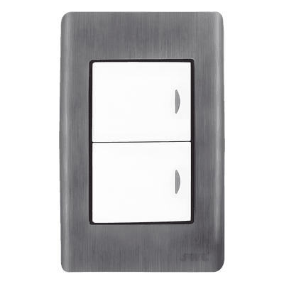 Apagador Doble / 10 A / 127 V CA / 60 Hz / Placa de Acero / 4.6 x 3.1 x 1.2 in JTL-E7505 JWJ