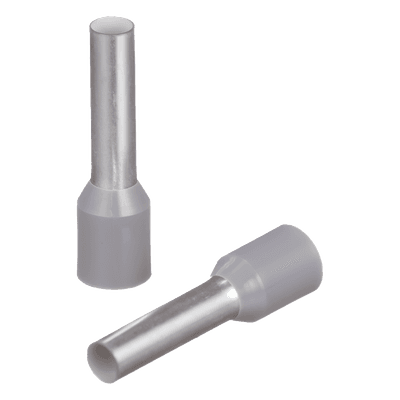 Ferrule Aislado / 12 AWG (4 mm²) / Pin 12 mm / Polipropileno Gris / 100 Piezas FSD81-12-C PANDUIT