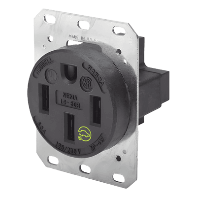 Receptáculo Industrial / 50 A / 125/250 V CA / 3 Polos 4 Hilos / NEMA 14-50R / IP20 / -40°C a 75°C HUB-HBL-9450A HUBBELL