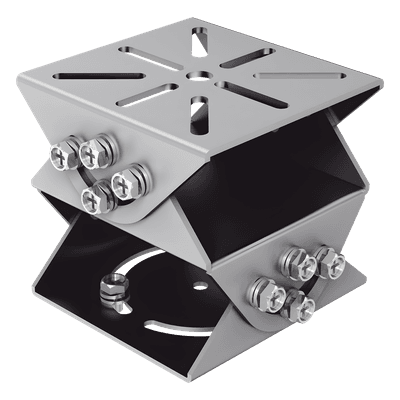 Montaje PT Universal / Multieje / Acero Gris Platino / 100×100×92.5 mm (3.94'×3.94'×3.64') / 850 g (1.87 lb) / Interior y Exterior