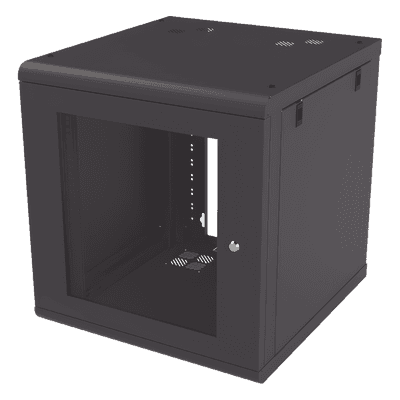 Gabinete de Pared 12U / 635 mm Profundidad (2.08 ft) / Acero Reforzado Calibre 18 / Puerta Cristal Templado / Capacidad 100 kg SR-1912-GN2G LINKEDPRO