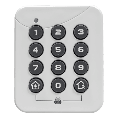 PINPad Inalámbrico / Frecuencia 433.92 MHz / Armado 1 Botón / Desarmado 4-10 Dígitos / Alimentación por Batería CR2032 / Tamaño Compacto 5.8 x 5 x 1 cm RE652 M2M SERVICES