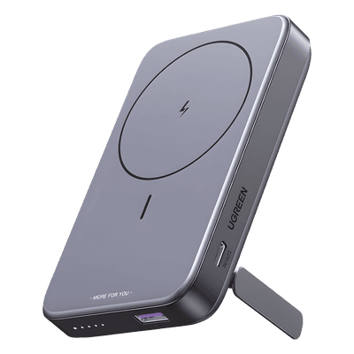 Power Bank MagSafe de 10000mAh NEXODE | 20W | 1 USB-C | 1 USB-A | Carga Rápida bidireccional | Soporta modo Standby | Soporte Plegable | Ultra Delgado | Ultra ligero | Compatible con iPhone 15/14/13/12 | Color Gris. 15086B UGREEN