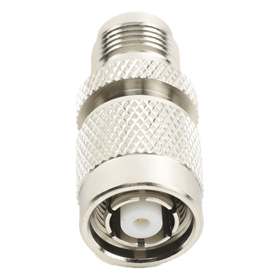 Adaptador RF en Línea / Conector TNC Macho Inverso a TNC Hembra / Cuerpo Bronce Niquelado / Contacto Oro / Aislante Teflón
