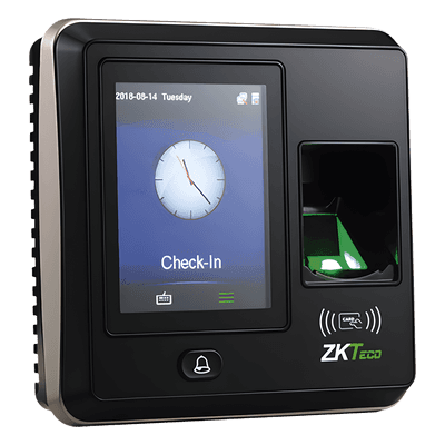 Terminal de Control de Acceso / 1,500 Huellas / Pantalla 2.8" / TCP/IP y USB / Wiegand 26 bits / 105 x 105 x 32 mm SF-300 ZKTECO