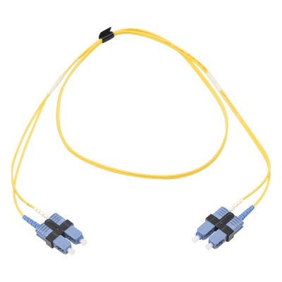 Jumper de Fibra Óptica Monomodo / OS2 / SC/UPC Duplex / OFNR / 1 Metro (3.28 Pies) / Amarillo