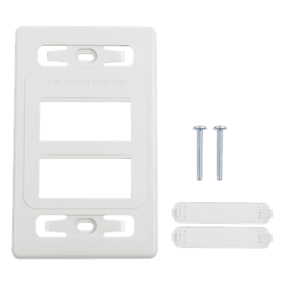 Placa de pared modular MAX, de 6 salidas, color blanco, versión bulk (Sin Empaque Individual) MX-FP-S-06-02B SIEMON
