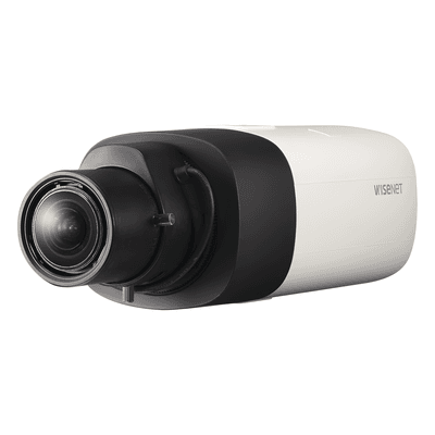 Cámara de red tipo box / 2 MP / WDR 150 dB / H.265 & WiseStream II / Estabilización digital / Detección facial / Doble microSD 512 GB XNB-6000 Hanwha Techwin Wisenet