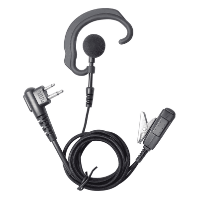 Micrófono de Solapa con Audífono / Cable Kevlar Trenzado / PTT Integrado / Gancho Ergonómico / Compatibilidad 20+ Radios Motorola SPM-303-E-BF PRYME