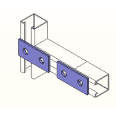 Conector / 9 cm / 2 Perforaciones / Acabado Anticorrosión / 3.54 pulgadas ANC-HA-08 ANCLO