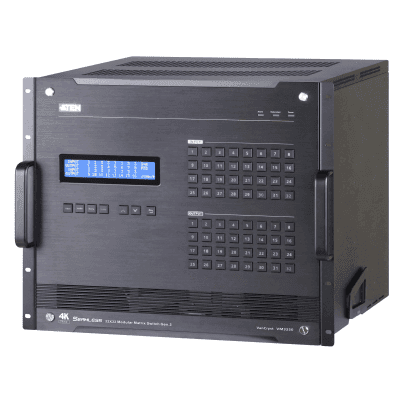 Matriz de Conmutación Modular / 32×32 / 8 Ranuras / Escalado en Tiempo Real / Multi-Formato HDMI DP DVI SDI VGA Fibra VM3250 ATEN