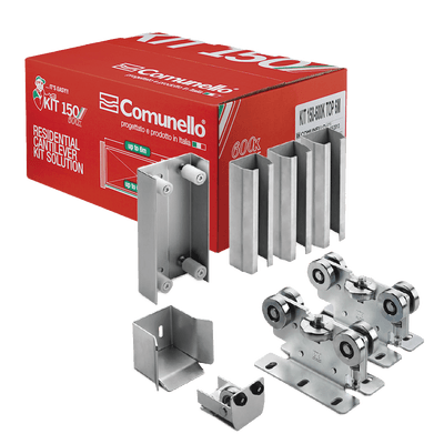 Kit para Puertas Autoportantes / Hasta 3 m (9.8 ft) / 600 kg / Rodillos de Nylon / Acero Galvanizado 19912324 COMUNELLO