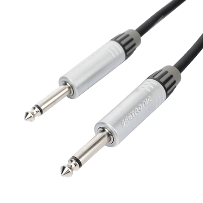 Cable de Audio Estéreo / Plug 1/4 in a Plug 1/4 in / Conectores Seetronic / Triple Blindaje / Longitud 3 m (9.8 ft) / Carcasa Cromada