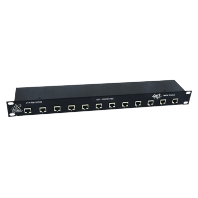 Protector de puertos IP / 12 Canales / CAT5e-CAT6A / 10Gbps / 20kA / Blindado DTK-RM12ETHS DITEK