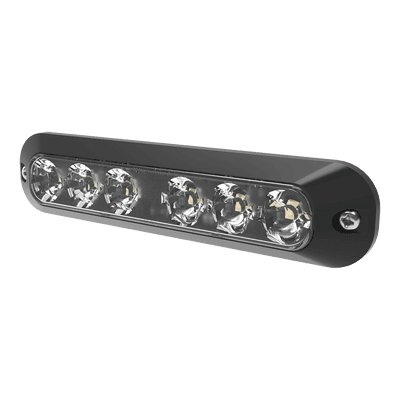 Luz Auxiliar LED / 6 LEDs Rojo-Azul / 21 Patrones de Destello / SAE J595 Clase I / 12-24 VCC / IP Exterior-Interior