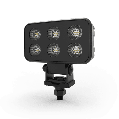 Luz de Trabajo LED Cuadrada / 4630 Lúmenes / 6 LED / 12-24 Vcd / Haz Amplio 64 x 101 mm / IP Resistente a Impactos EW2730 ECCO