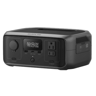 Estación de Energía Portátil / 245 Wh / 2 Salidas AC 300 W (Ráfaga 550 W) / USB-C PD 100 W / Carga 0-100% en 60 min / Wi-Fi y Bluetooth / Carga Solar 110 W EFR3 ECOFLOW