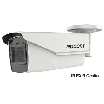 Bala TURBOHD 5 Megapixel / Lente Mot. 2.7 a 13.5 mm / 40 mts IR EXIR / dWDR / 4 Tecnologías (TVI / AHD / CVI / CVBS) / Exterior IP67 B50-TURBO-ZW EPCOM