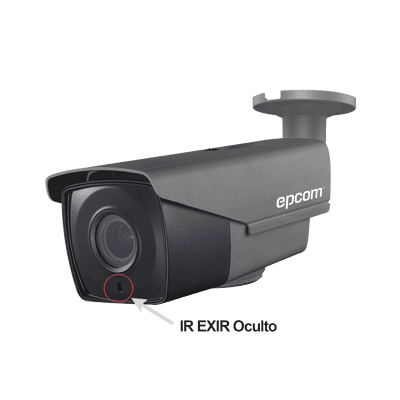 Bullet TURBO 1080p / CLIMAS EXTREMOS / Lente Mot. 2.8 a 12 mm / IR EXIR Inteligente 40 mts / Exterior IP66 / Híbrida / WDR Real 120 dB B8-TURBO-VZ EPCOM