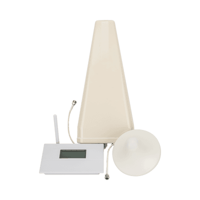 Amplificador de Señal Celular / Doble Banda 850 y 1900 MHz / Ganancia 70 dB / Cobertura 600 m² / 2G y 3G / Kit Completo