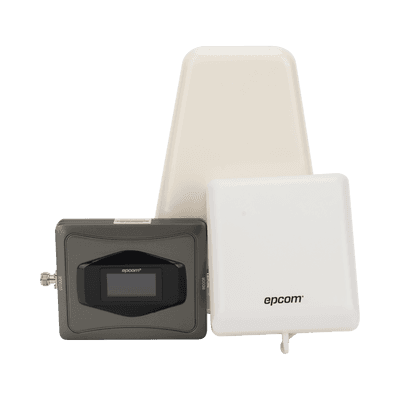 Amplificador Celular 4G / Triple Banda 850/1900/2100 MHz / Ganancia 68 dBm / Cobertura 600 m² / Kit Completo con Antenas y Cables EPTB4GV3 EPCOM