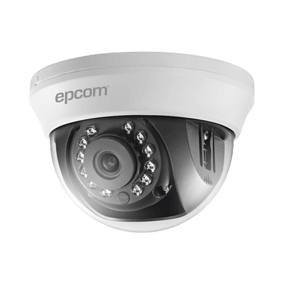 Domo TURBOHD 1 Megapixel (720p) / Gran Angular 92° / Lente 2.8 mm / Híbrida / IR Inteligente 20 mts / Interior