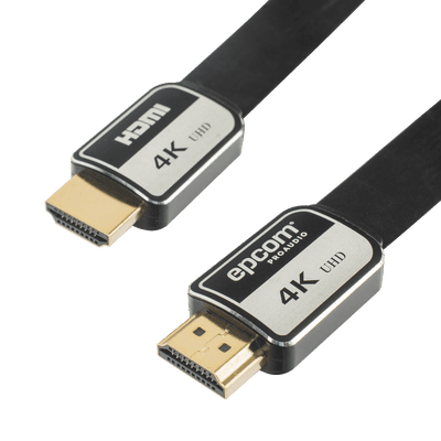 Cable HDMI / 1m (3.28ft) / 18Gbps / 4K@60Hz / Plano / 30AWG / Conectores Oro EP-PH-4K-1M EPCOM PROAUDIO