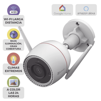 Cámara Bala IP / 5 Megapixel (3K) / Wi-Fi 2.4 GHz / IR 30 m (98.4 ft) / Visión Nocturna Color / IP67 / Audio Bidireccional / Alarma Luz y Sirena CSH3C/3K EZVIZ