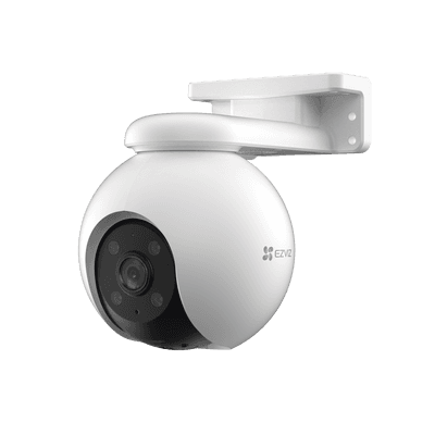 Cámara PT WiFi / 3 Megapixel (2K) / Detección humana / Sirena / Luz Parpadeante / audio de Dos Vías / Colores en Oscuridad / Autoseguimiento / Micro SD / Preset / Exterior CS-H8-2K EZVIZ