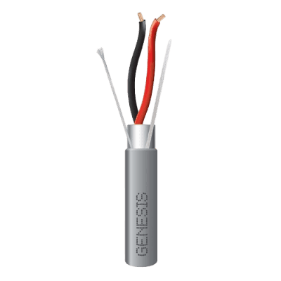 Cable para Alarma / 2x18 AWG / Blindado / Riser / 152 m (500 ft) / Gris 2214-5009 GENESIS