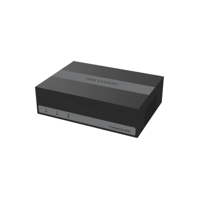 DVR IP / 4 Canales TurboHD + 1 Canal IP / 2 Megapixel / H.265 Pro+ / eSSD 300 GB / Salida Full HD 1080p / Ultra Compacto DS-E04HGHI-B HIKVISION