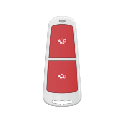 (AX HUB) Botón de Pánico Inalámbrico Doble / Protección Contra Activación Accidental DS-PD1-EB-WS2 HIKVISION
