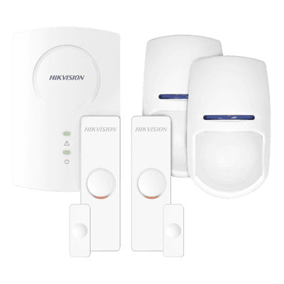 Kit de Sensores Inalámbricos / Expansor 8 Zonas / 2 Contactos Magnéticos / 2 PIR Interior 10 m (32.8 ft) / Inmunidad Mascotas 24 kg / RS-485 DS-PH-K/EMP HIKVISION