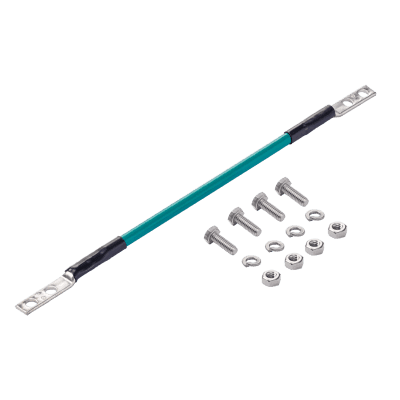 Kit de Puente de Tierra / Cable de Cobre 6 AWG / Aislamiento THW / Terminales de Dos Orificios / 30 cm (11.8 in) DGJ HOFFMAN