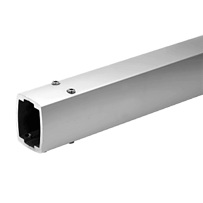Tubo Estructural de Aluminio / 500 mm (1.64 ft) / Perfil Hueco para Cableado / 6 Tornillos de Fijación / Carga 180 lb (81.6 kg) / Espesor 5.5 mm S1MT500 HOFFMAN