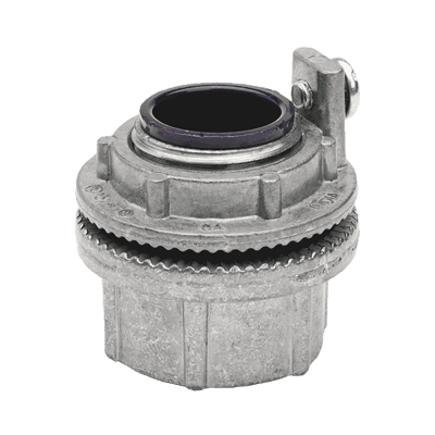 Conector Myers de Aluminio de 1 1/4" con tornillo de puesta a tierra, disponible para Áreas Peligrosas Clase 1 División 2 de acuerdo con NEC 501.10. HUB-WH-4AG HUBBELL KILLARK