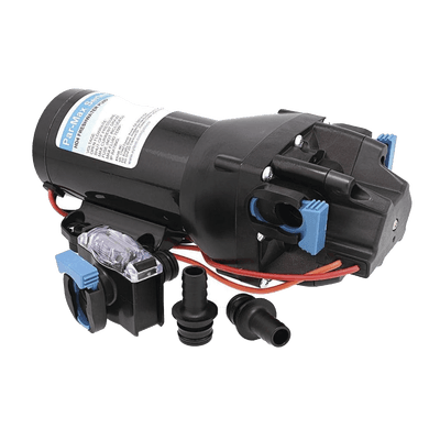 Bomba de presión / Autocebante 1,5 m (4,9 ft) / 24 Vca / 60 PSI (4,1 bar) / 15 LPM (4 GPM) / Diafragmas múltiples / Aluminio fundido HD Q402J-118S-3A JABSCO