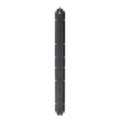 PDU Vertical / 10 Contactos NEMA 5-15R / 120Vca 15A / 2.5m Cable / 3.1 x 37.5 x 3.9 in